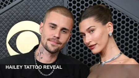 Justin Bieber Debuts Hailey Tattoo — Grammys Cameo