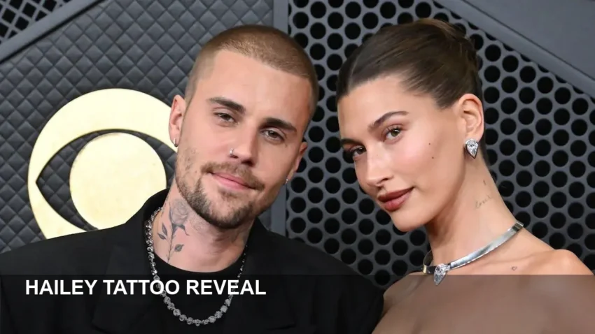 Justin Bieber Debuts Hailey Tattoo — Grammys Cameo