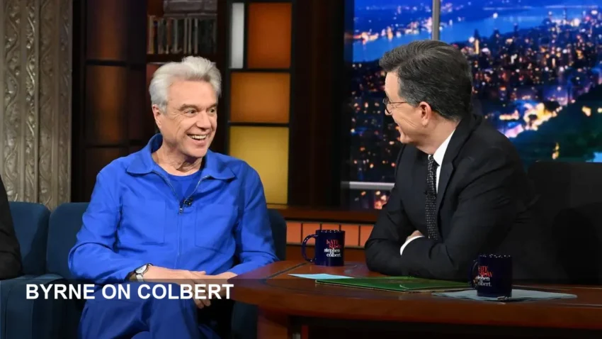 David Byrne Brings Color, ICE Footage and Hits to Colbert