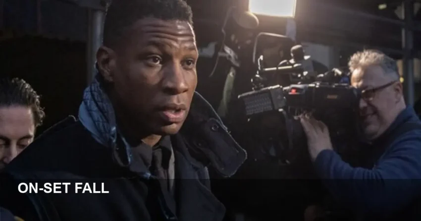 Jonathan Majors Falls Through Window; IATSE Crew Walks Off