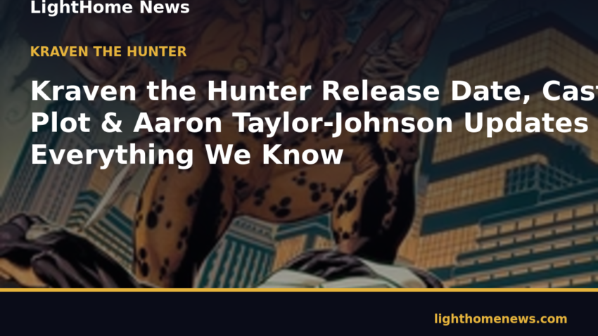 Kraven the Hunter movie poster