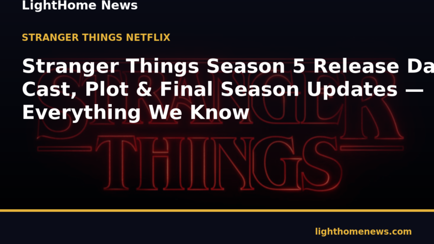 Stranger Things Season 5 poster